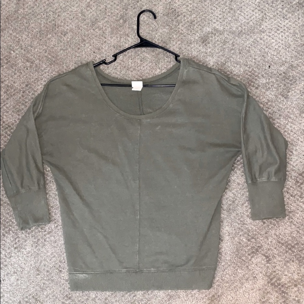 Green crew neck